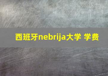 西班牙nebrija大学 学费